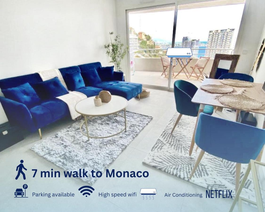 Apartamento Luxurious Flat At 5 Min By Walk To Monaco, Free Parking And Sea View Beausoleil Exterior foto